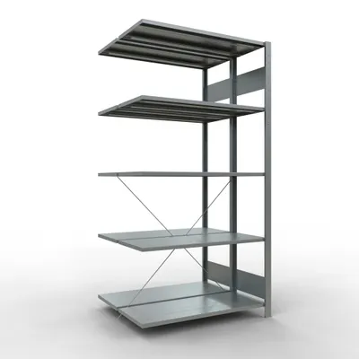 Produktbild von Steck.Doppelanbauregal Typ 150 - 2000x1000x2x400 mm,verz.2x5 Böden