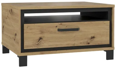 Couchtisch TRONDHEIM mit Schublade Artisan Eiche / Schwarzeiche Optik