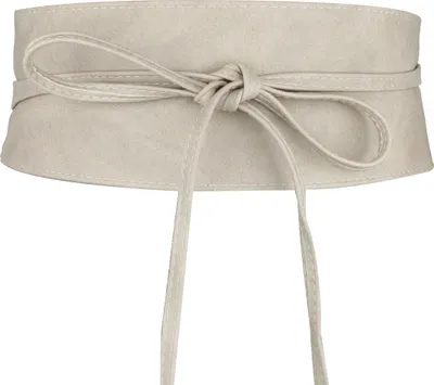 Produktbild von Damen Taillengürtel, breiter Wickelgürtel Obi Gürtel zum Schnüren Hüftgürtel Bindegürtel, Beige