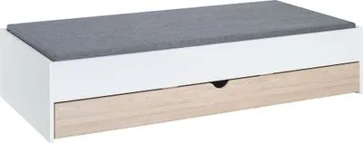 Produktbild von Kinderbett / Jugendbett Skalle 16, Farbe: Weiß / Hellbraun - Liegefläche: 90 x 200 cm (B x L)