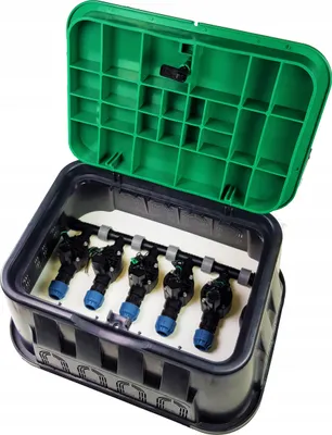 Image de Kit d'irrigation pour jardin Vanne électromagnétique Raccords PE Boîte à vannes avec couvercle
