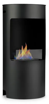 Produktbild von Klarstein Phantasma Niro - Ethanol-Kamin, Standkamin, Sicherheitsbrenner mit 1,5 L, 3,5 Stunden Brenndauer, 25 - 30 m², Löschhilfe, geruchsneutral, Sicherheitsglas, schwarz
