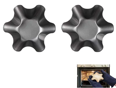 Muffinformen aus Carbonstahl, 2 Stück, antihaftbeschichtet, 16,5x7,4x4,8 cm