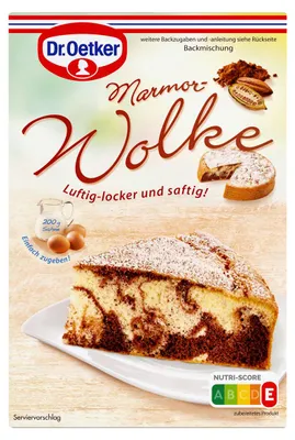 Produktbild von Dr. Oetker Marmor Wolke Kuchenbackmischung für einen Rührkuchen 455g