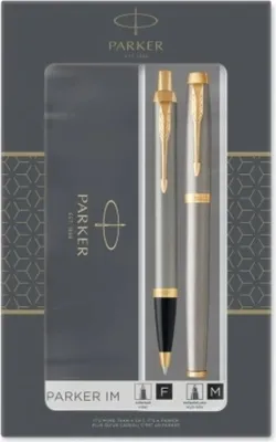 Obrázok produktu pre PARKER Rollerball & Kugelschreiber DuoSet Brushed G.T IM F/M Geschenkbox