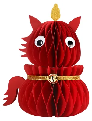 Produktbild von Chinesisches Neujahrspferde-Figur, ausziehbare Wabenform, Tierkreiszeichen-Pferde-Dekoration, 3D-Faltpferd aus Papier, Tischdekoration für das Frühlingsfest