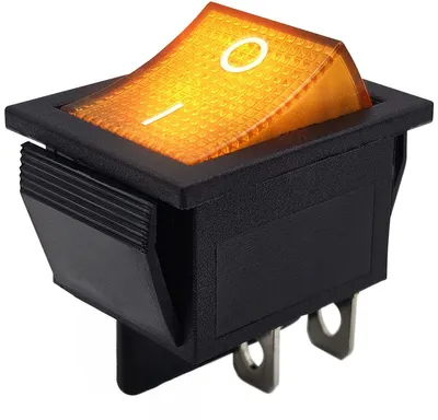 Produktbild von ProRide Wippschalter ON/OFF 2-polig 250 V/16 A, Orange mit Kontrollleuchte