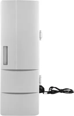 Image de Mini-réfrigérateur - Refroidisseur de boissons - Pour refroidir les boissons - Alimenté par USB - Pour 2 canettes - Noir