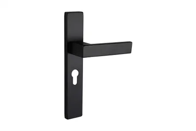 Produktbild von Lavuzo Türgriff Imperio Schwarz mit rechteckigem Schild PC55 - Pro Set