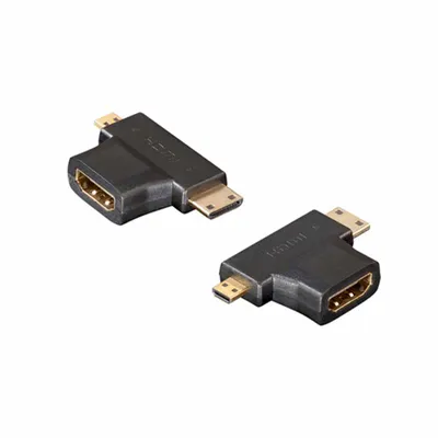 Produktbild von E+P HDMI 87 HDMI-Adapter HDMI-Kupplung + Mini/Micro-HDMI-Stecker
