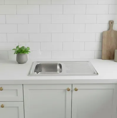 Produktbild von FAIZEE HOME Classic Einbauspüle Edelstahl 86 x 43 cm ohne Armatur