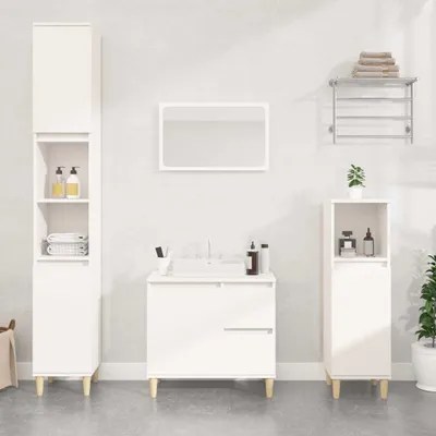 Produktbild von vidaXL Badschrank Weiß 65x33x60 cm Holzwerkstoff