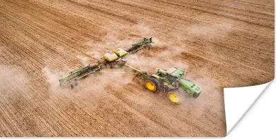 Produktbild von MuchoWow® Poster Traktor - Feld - Bauernhof - Landwirt - Grün 80x40 cm - Wanddeko