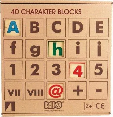 Immagine prodotto di Blocchi alfabetici in legno Bajo - giocattolo educativo multicolore