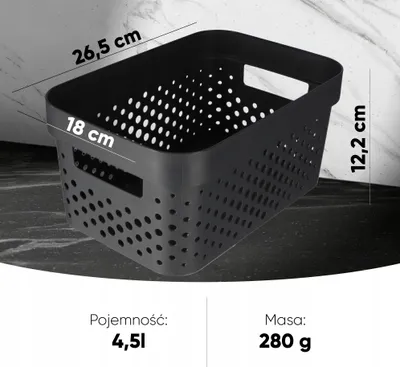 Obrázok produktu pre 4,5 litrový sivý recyklovaný kontajner