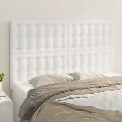 Produktbild von The Living Store Kopfteile 4 Stk. Weiß 72x5x78/88 cm Kunstleder