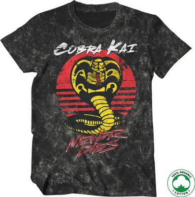 Produktbild von Cobra Kai Never Dies Organic T-Shirt - Large - VintageWhite