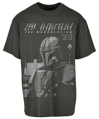 Produktbild von Star Wars Oversize T-Shirt Herren The Mandalorian - Mando grau L