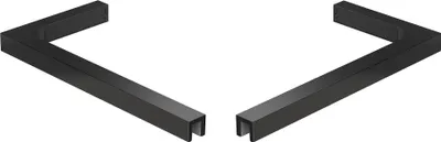 Zdjęcie produktu dla Mexen zestaw wsporników kątowych L do ścianek prysznicowych 10 mm, czarny - 800-07-70
