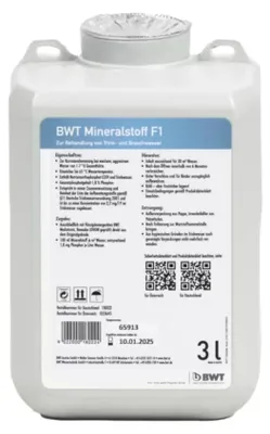 Produktbild von BWT Mineralstoff F1, gegen weiches aggressives Wasser, Kanister mit 3l, 1 Stk.