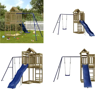Produktbild von vidaXL Spielturm Imprägniertes Kiefernholz - Spielturm - Spieltürme - Kletterturm - Klettertürme