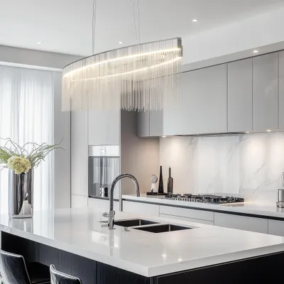 Produktbild von Kronleuchter Quaste Hängeleuchte Deckenlampe Aluminiumlegierung Höhenverstellbar 3 Farben Deckenleuchten 26W Kaltweiß Neutralweiß Warmweiß