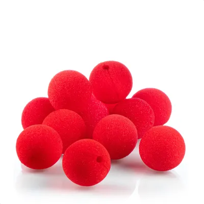 Produktbild von com-four® 24x Clownsnasen aus Schaumstoff - Ø 5cm - falsche Nasen, Schwammnase in Rot für Kostüme, für Fasching, Karneval oder andere Mottopartys