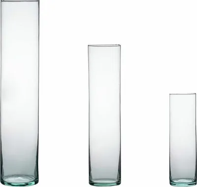 Immagine prodotto di Ecoglassworks Glasvasen-Set Zylinder 3-tlg., Blumenvasen, Recyceltes Glas, Transparent