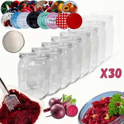 Produktbild von Wamar-Sosenka Glasbehälter 30er Set 540ml mit Deckel 82mm
