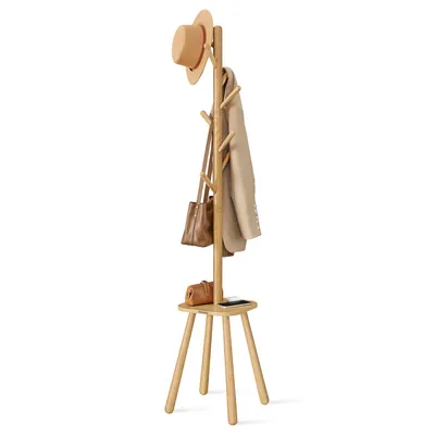 Obrázek produktu pro VASAGLE věšák na šaty, s 8 háčky a policí, 170,5 cm