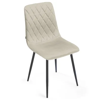Produktbild von Lina® Elisia Esszimmerstuhl im modernen Design - Samt - Bequemer Stuhl für Ihr Esszimmer, hochwertiger Stoff, ergonomische Form - 1er Set - Creme