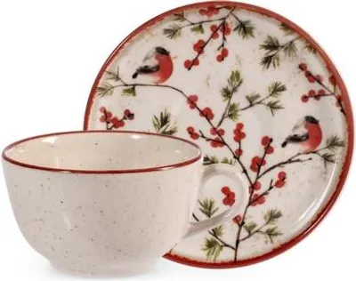 Immagine prodotto di Set di 2 tazze da tè Red Delight con piattino