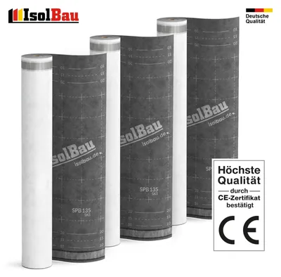 Unterspannbahn Dach 135g/m² Unterdeckbahn 225m² - 3 Rollen 1,5 x 50m SPB 135SKS