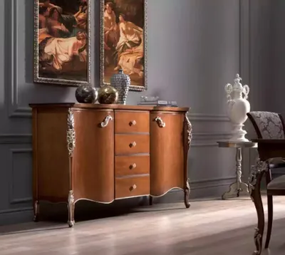 Immagine prodotto di Mobile contenitore a buffet, credenza, in legno massello italiano, colore marrone