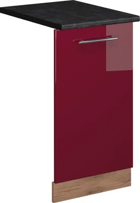 Produktbild von Geschirrspülblende Vicco Fame-Line Bordeaux Hochglanz 45 cm , AP Anthrazit, Model 54796