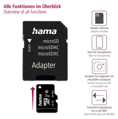 Immagine prodotto di Hama 128GB microSDXC UHS-I Klasse 10