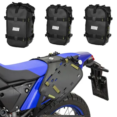 Obrázok produktu pre SCHNORR BagHub + bočné tašky, sada 3 ks, 24 l, mäkké tašky na motorku – kompatibilné s modelom Yamaha Ténéré 700