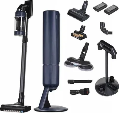 Produktbild von Samsung VS20B95973B/GE, 4-in-1 Stabstaubsauger, Beutellos, Blau, 0,5 l, Midnight Blue, Rechteckig
