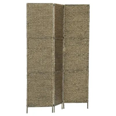 Immagine prodotto di vidaXL Paravento 3 pezzi marrone 116×160 cm giacinto d'acqua