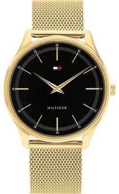 Produktbild von Tommy Hilfiger Adrian Quarzuhr Schwarz Gold 1710469