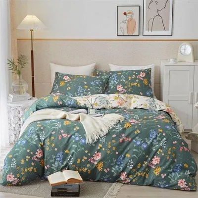 Produktbild von Unyqoos® kehrbare Blumen-Bettwäsche-Set für ein stilvolles Schlafzimmer