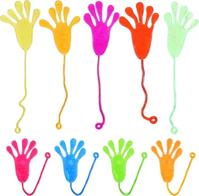 Productafbeelding van Klepperhand voor kinderen - Set van 50 - Kleurrijke slimehand - Cadeautjes