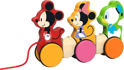 Produktbild von Mickey Maus Holzspielzeug Babyspielzeug Kinderholzspielzeug Micky Maus Donald Duck Goofy TY023