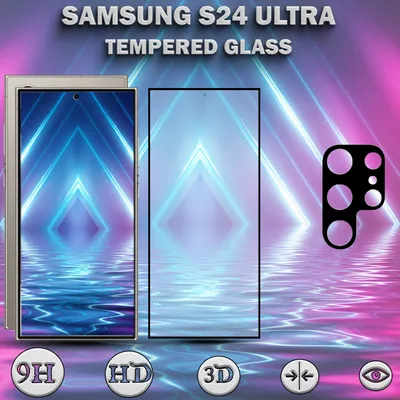 Obrázek produktu pro Ochranný kryt obrazovky a objektivu SAMSUNG S24 ULTRA z tvrzeného skla 9H