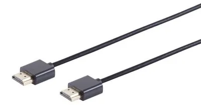 Productafbeelding van Zeer slanke, snelle HDMI-kabel met Ethernet, zwart