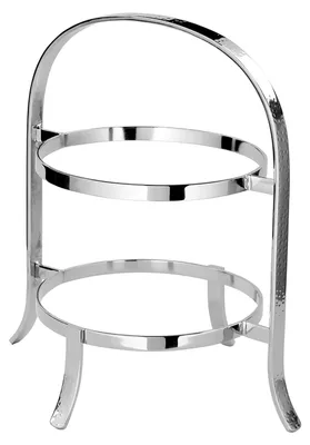 Produktbild von PLATE 2er Telleretagere - silber - Edelstahl - H. 33cm x D. 26cm