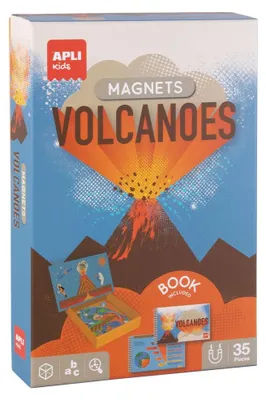 Productafbeelding van APLI Kids 20140 - Magnetisch leerspeelgoed "Vulcanus", een bord met 35 magnetische onderdelen en