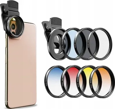 Produktbild von Filter-Set 7-in-1 APEXEL: CPL-Filter, ND32-Filter, Sternenfilter, Halbmondfilter für Smartphone / Handy / APL-52UV-7G