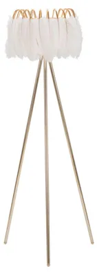 Obrázek produktu pro FURNLUX Stojací lampa Feather Gold 46cm / Hlavní barva: zlatá / Rozměry: 46 x 147 x 46 cm
