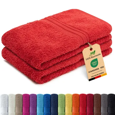 Produktbild von 2er-Set ARIZONA Handtuch-Serie von AR Line – 100% Baumwolle, 500 g/m², 2er-Set Gästetücher 30x50 cm, Farbe: Rot
